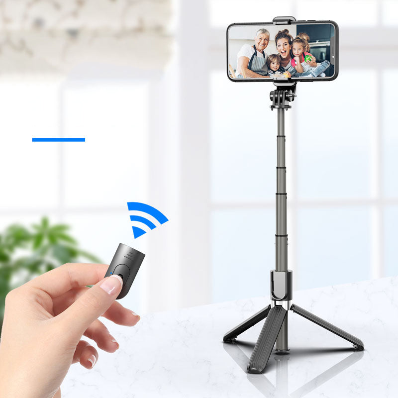 SELFIESHOW L03 Wireless Bluetooth Control Cellphone Tripod Stand Selfie Stick - Black