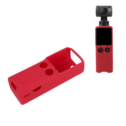 Protective Cover Case Soft Silicone Lens Cap Protector Dustproof Waterproof for FIMI PALM Handheld Gimbal Camera  - Red