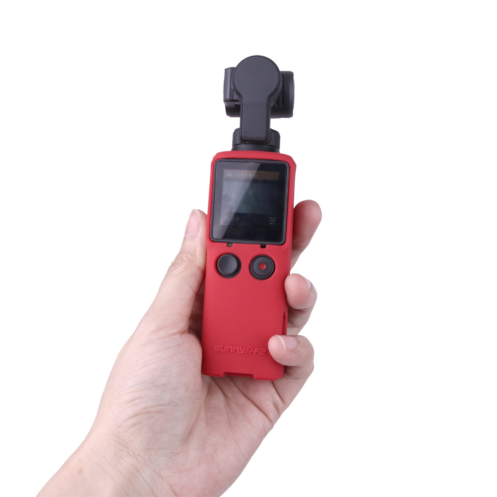 Protective Cover Case Soft Silicone Lens Cap Protector Dustproof Waterproof for FIMI PALM Handheld Gimbal Camera  - Red