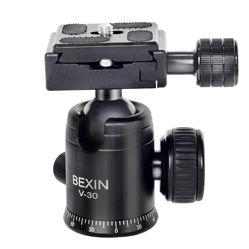 Uniqkart V-30 Portable 360 Degree Rotating Ball Head Panoramic Shooting Camera Tripod Adapter
