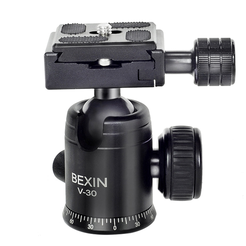 Uniqkart V-30 Portable 360 Degree Rotating Ball Head Panoramic Shooting Camera Tripod Adapter