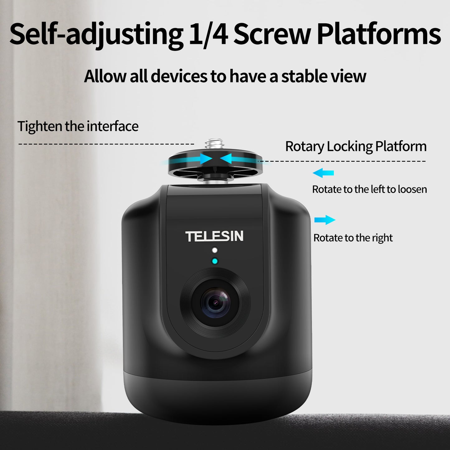 Uniqkart TE-GPYT-001 360 Degree Smart Tracking Pan Tilt Sports Camera Phone Holder Base AI Face Recognition Mount