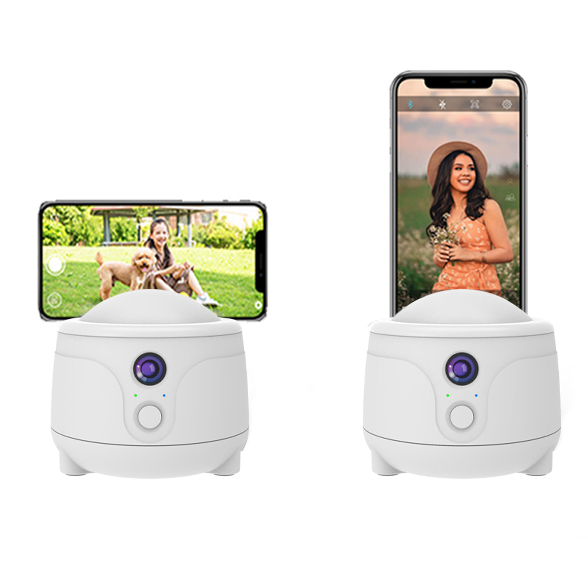 Y7 Smart AI Gimbal 360 Degrees Rotation Face Tracking Camera Phone Holder Stand - White