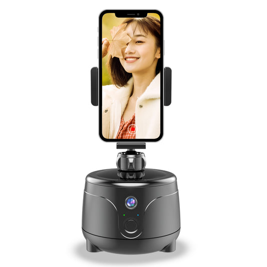 Y8 360 Degrees Rotation Smart AI Gimbal Face Tracking Camera Mobile Phone Holder Stand - Black