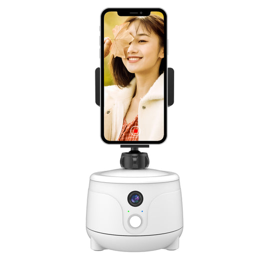 Y8 360 Degrees Rotation Smart AI Gimbal Face Tracking Camera Mobile Phone Holder Stand - White