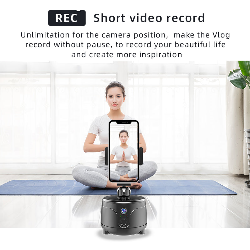 Y8 360 Degrees Rotation Smart AI Gimbal Face Tracking Camera Mobile Phone Holder Stand - White