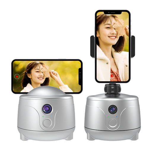 Y6 360 Degrees Rotation Smart AI Gimbal Face Tracking Camera Phone Holder Stand for Live Broadcast Video Recording - Silver