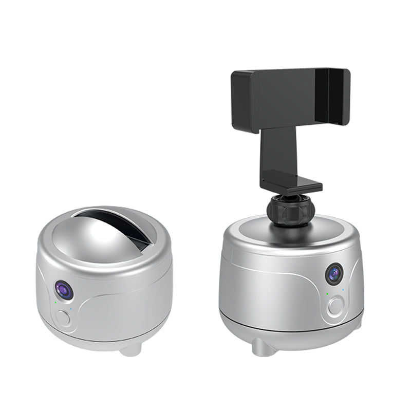 Y6 360 Degrees Rotation Smart AI Gimbal Face Tracking Camera Phone Holder Stand for Live Broadcast Video Recording - Silver