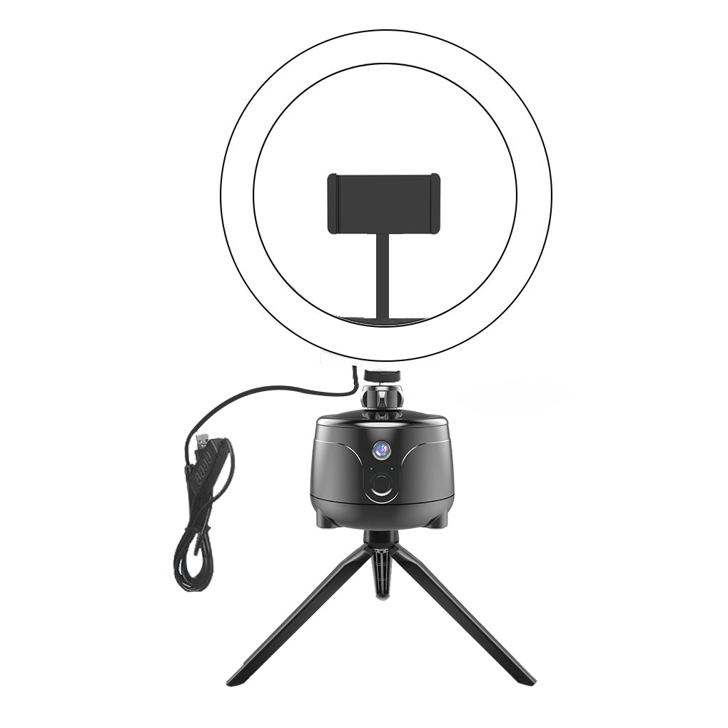 Y6 360 Degrees Rotation Smart AI Gimbal Face Tracking Camera Phone Holder Stand for Live Broadcast Video Recording - Silver