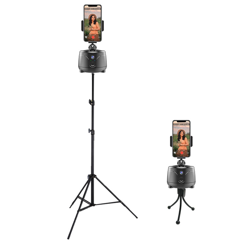 Y6 360 Degrees Rotation Smart AI Gimbal Face Tracking Camera Phone Holder Stand for Live Broadcast Video Recording - Silver
