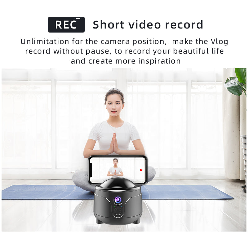 Y6 360 Degrees Rotation Smart AI Gimbal Face Tracking Camera Phone Holder Stand for Live Broadcast Video Recording - Silver