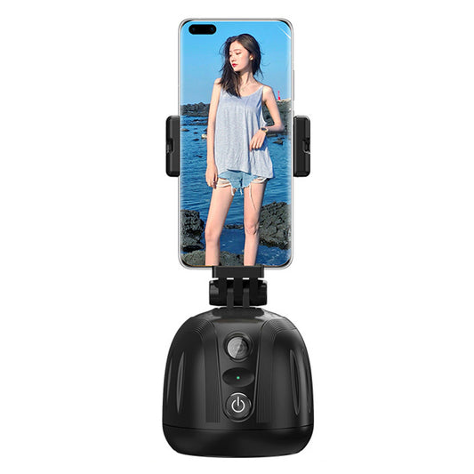 TD5 Auto Face Object Tracking Camera Smart Shooting Phone Mount 360 Degree Rotation Selfie Stick Tripod Holder - Black