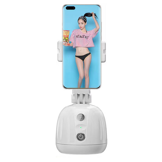 TD5 Auto Face Object Tracking Camera Smart Shooting Phone Mount 360 Degree Rotation Selfie Stick Tripod Holder - White