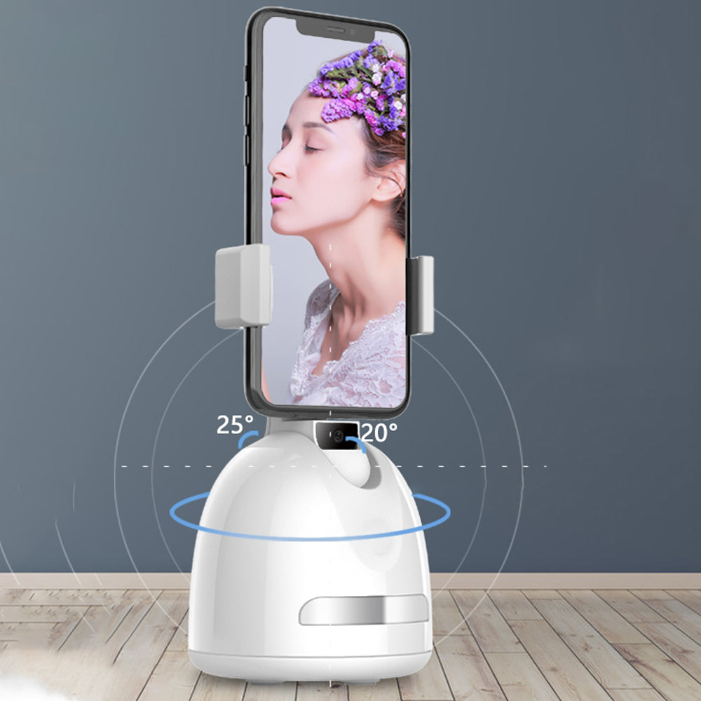 P2SC Auto Face Tracking Smart Shooting Robot Cell Phone Holder Video Gimbal for Vlog Youtuber - White