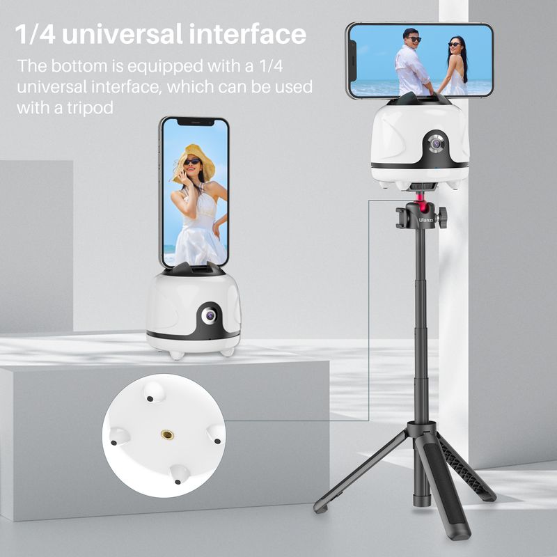 Uniqkart Cameraman Auto Smart Shooting Selfie Stick 360 Degree Rotation Face Tracking Camera AI Gimbal Stabilizer Phone Holder