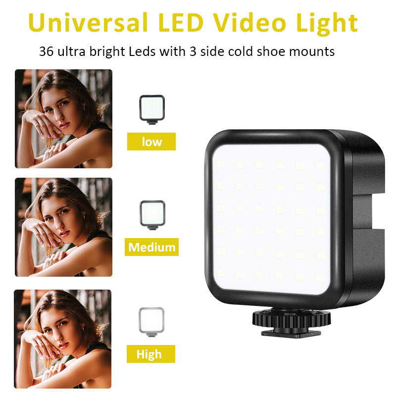 KIT07-LM LED Fill Light Microphone Tripod Bluetooth Remote Control Selfie Stick Phone Holder for Live Video