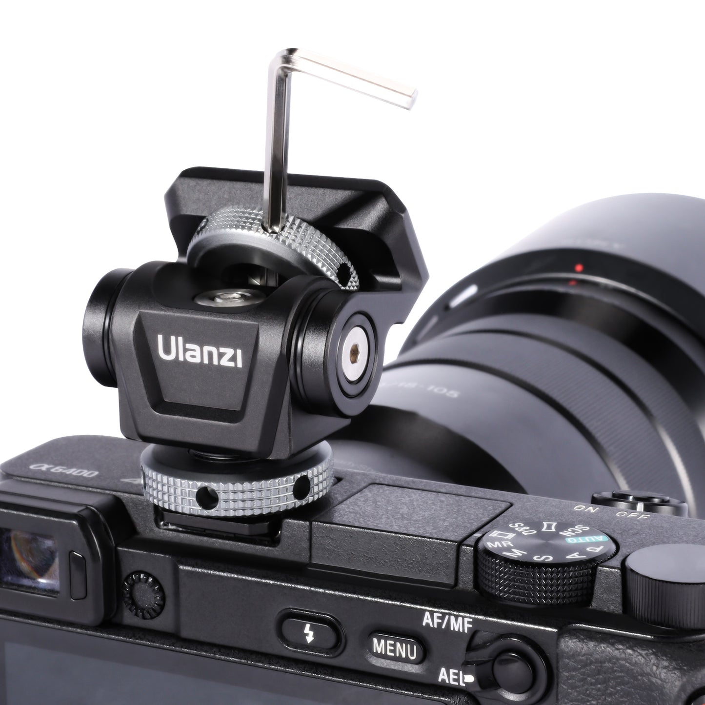 Uniqkart U-150 DSLR Camera Monitor Mount 360 Degree Rotation Adjustable Monitor Adapter with Cold Shoe 1/4 Screw
