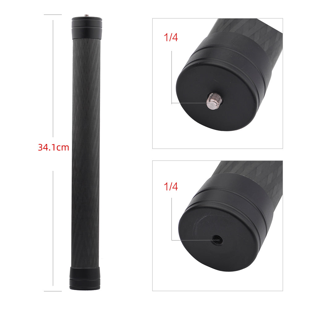 Max2888 Universal Carbon Fiber Extension Rod Pole for DJI OM 4 / Zhiyun Bar / Ronin S / Feiyu Vimble 2 Smooth 4 / OSMO Mobile 3/2 Stick Stabilizer