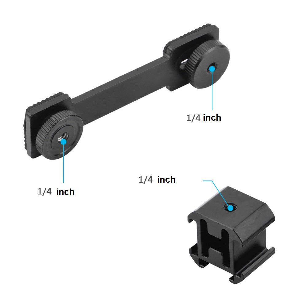 HSP0013 LED Video Fill Light Mount Cold Shoe Microphone Holder for DJI OM 4 / OSMO Mobile 2/3 / Zhiyun Smooth 4 / Feiyu Vimble Vlog Pocket