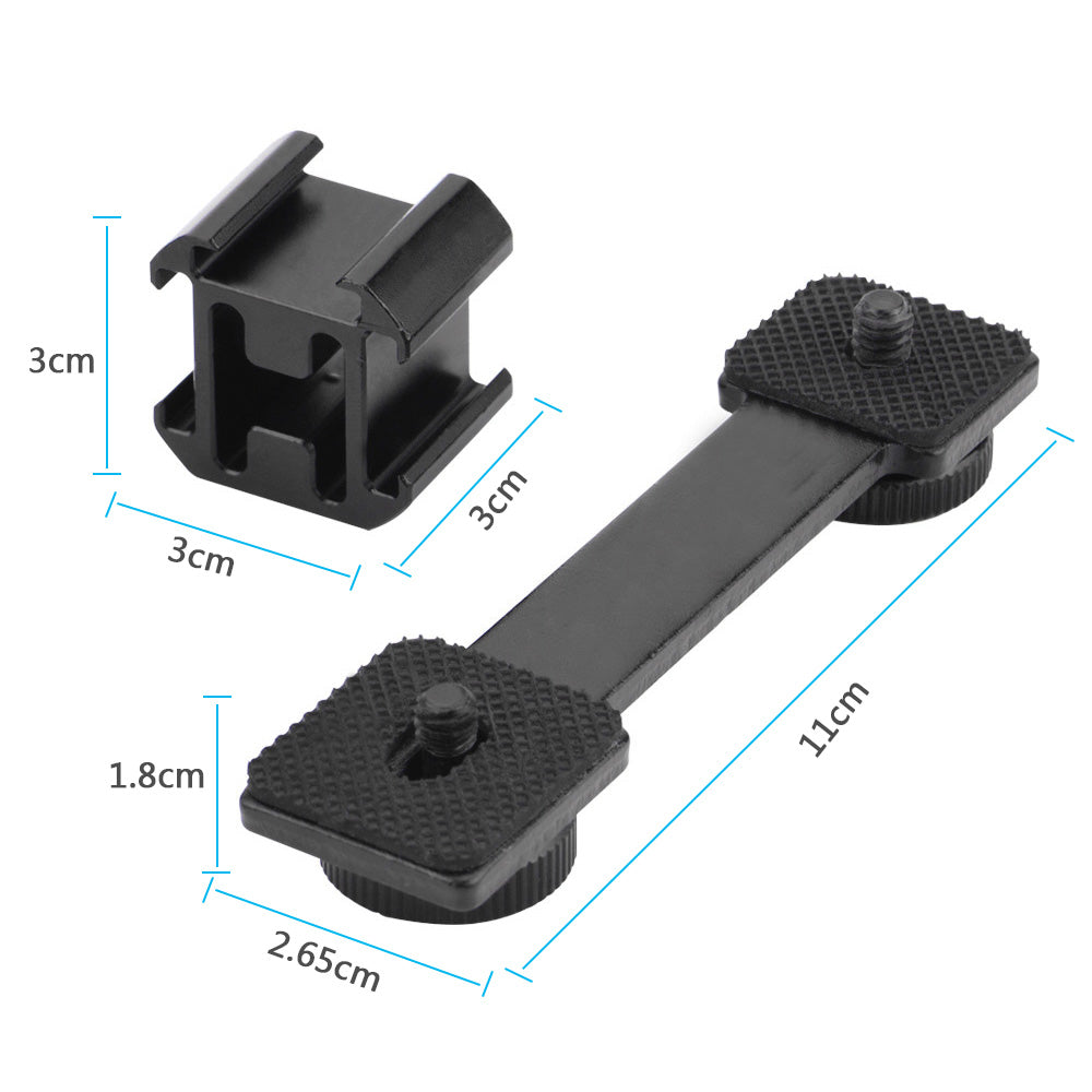 HSP0013 LED Video Fill Light Mount Cold Shoe Microphone Holder for DJI OM 4 / OSMO Mobile 2/3 / Zhiyun Smooth 4 / Feiyu Vimble Vlog Pocket