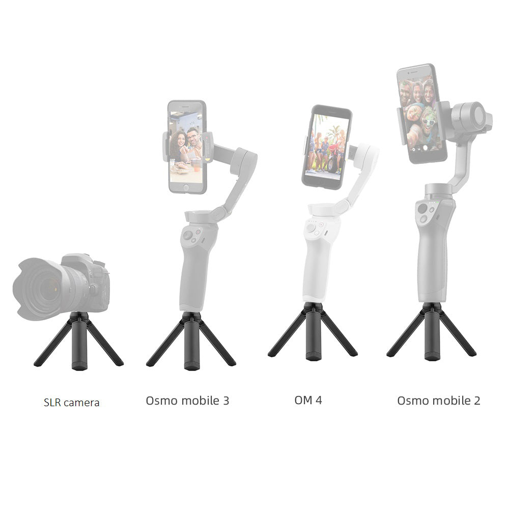 HSP6205 Mini Aluminum Tripod Non-slip Silicone Pad Stand Mount for DJI OM 4/Osmo Mobile 3 /Osmo Mobile 2