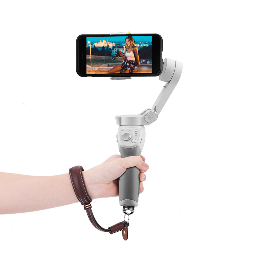 max2672 max2673 EWB7404 Belt Lanyard Wrist Strap Remote Controller Shoulder Strap Neck Tape Accessories for DJI OM 4/Osmo Mobile 3 /Osmo Mobile 2 - Dark Brown