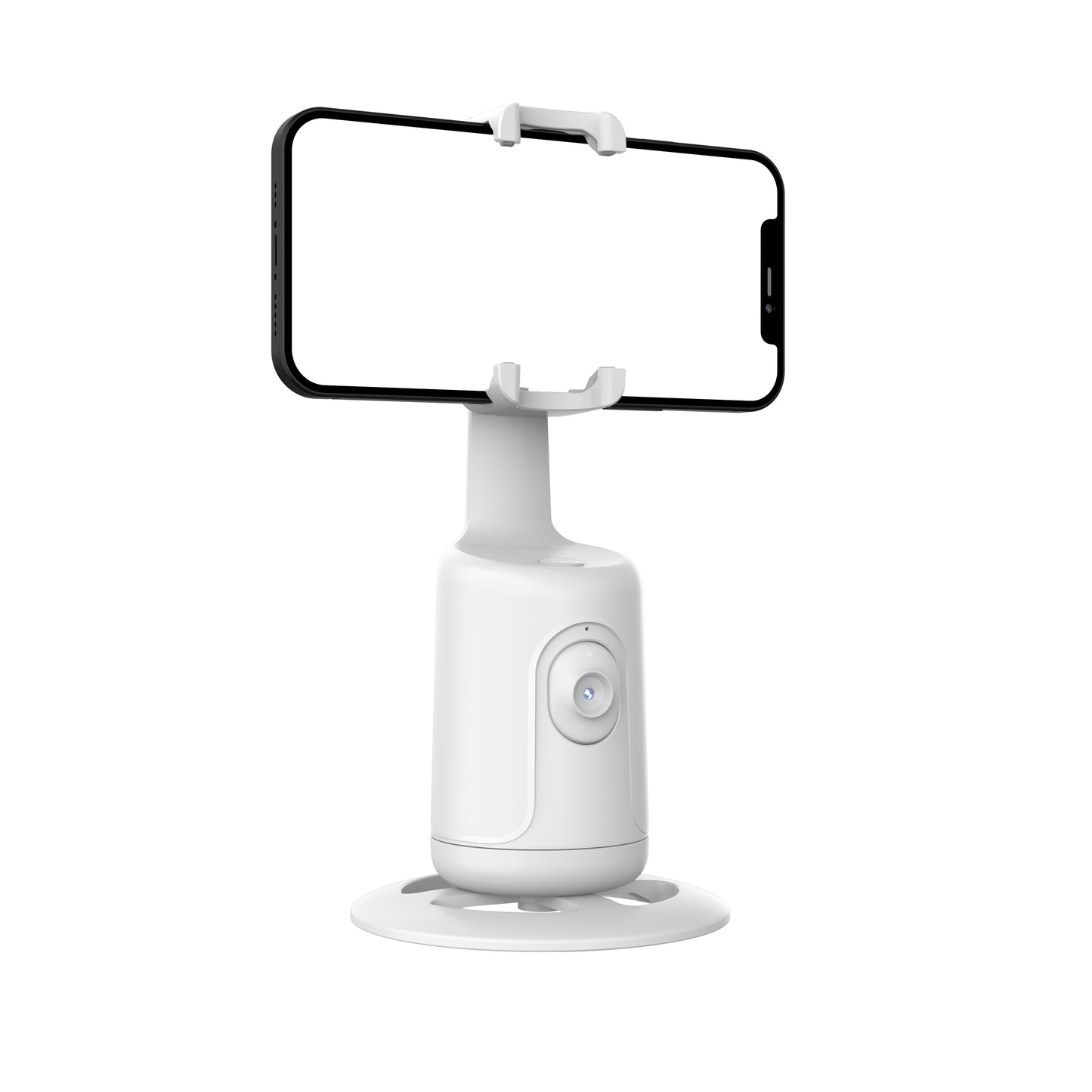 P01 Auto Face Tracking Tripod 360-Degree Rotation Phone Camera Mount Smart Shooting Phone Motion Tracking Holder for Live Vlog Streaming Video - White