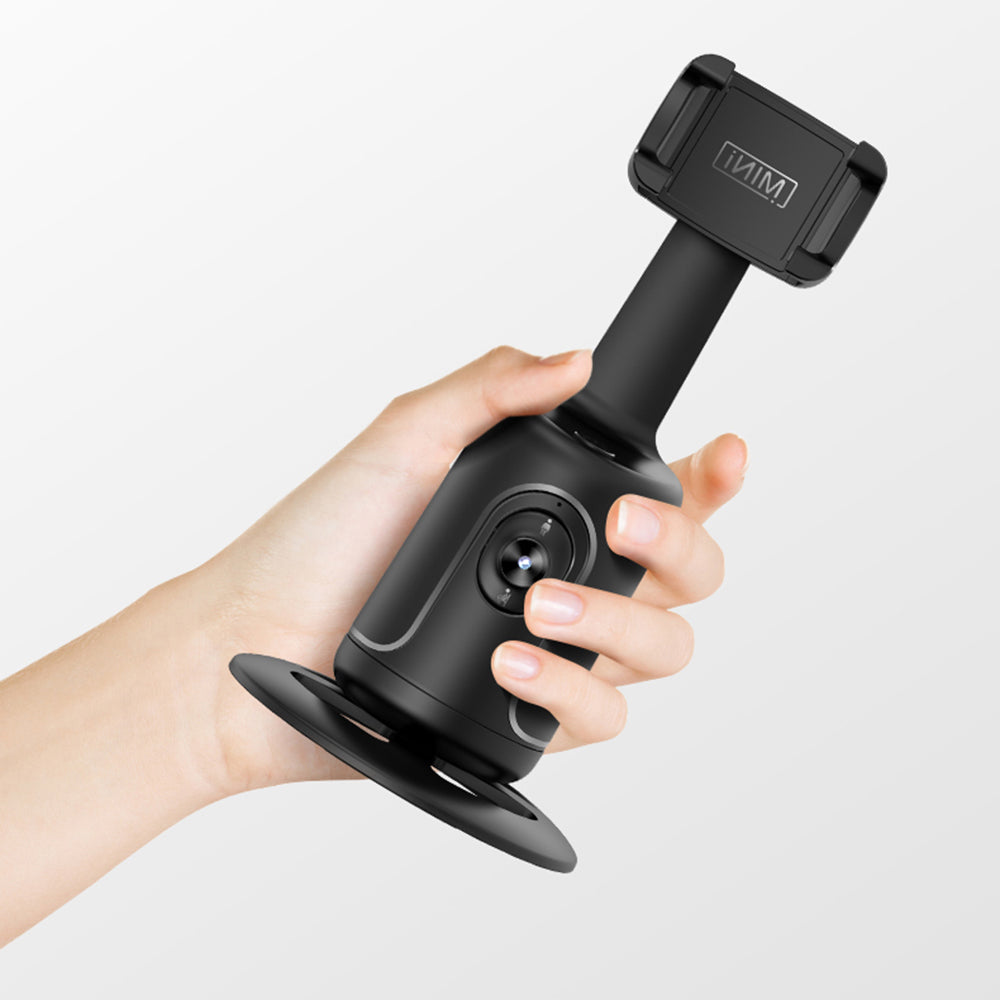 P01 Auto Face Tracking Tripod 360-Degree Rotation Phone Camera Mount Smart Shooting Phone Motion Tracking Holder for Live Vlog Streaming Video - White