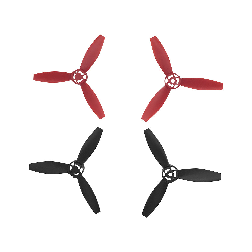 4PCS/Set Plastic Propellers Props Rotor for Parrot Bebop 2 Drone Quadcopter - Black / Red