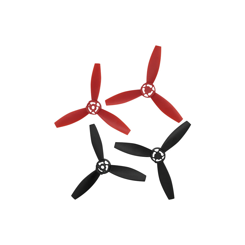 4PCS/Set Plastic Propellers Props Rotor for Parrot Bebop 2 Drone Quadcopter - Black / Red