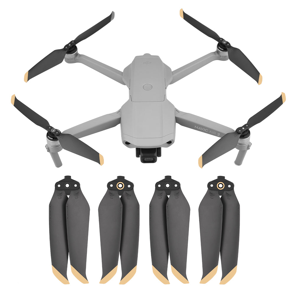 2 Pairs of Low-Noise Propellers 7238 Propellers for DJI Mavic Air 2 - Gold