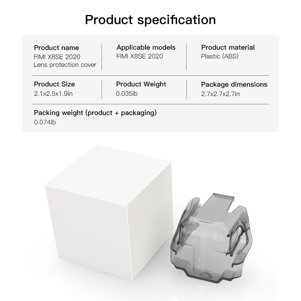 Uniqkart Camera Lens Protector Cover Len Cap Dustproof for FIMI X8SE 2020 Gimbal Drone Accessories