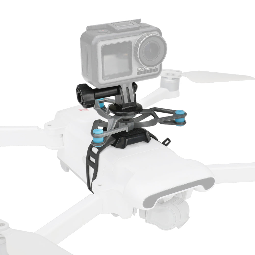 RCSTQ Action Camera Universal Shock Absorber Bracket Fixed Holder for DJI Mavic Air 2/Autel EVO 2, etc.