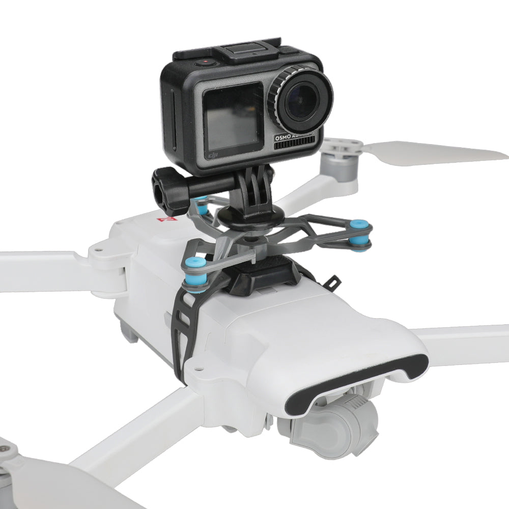 RCSTQ Action Camera Universal Shock Absorber Bracket Fixed Holder for DJI Mavic Air 2/Autel EVO 2, etc.