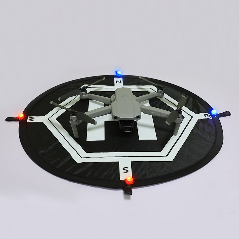 RCSTQ 55cm Luminous Parking Apron Foldable Landing Pad + 4 Night Lights for DJI Mavic Mini/Air 2