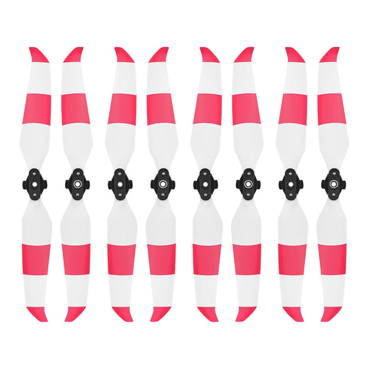 4 Pairs Propellers Quick Release Blade Props Low Noise Colored Propellers for DJI Mavic Air 2 - Red/White