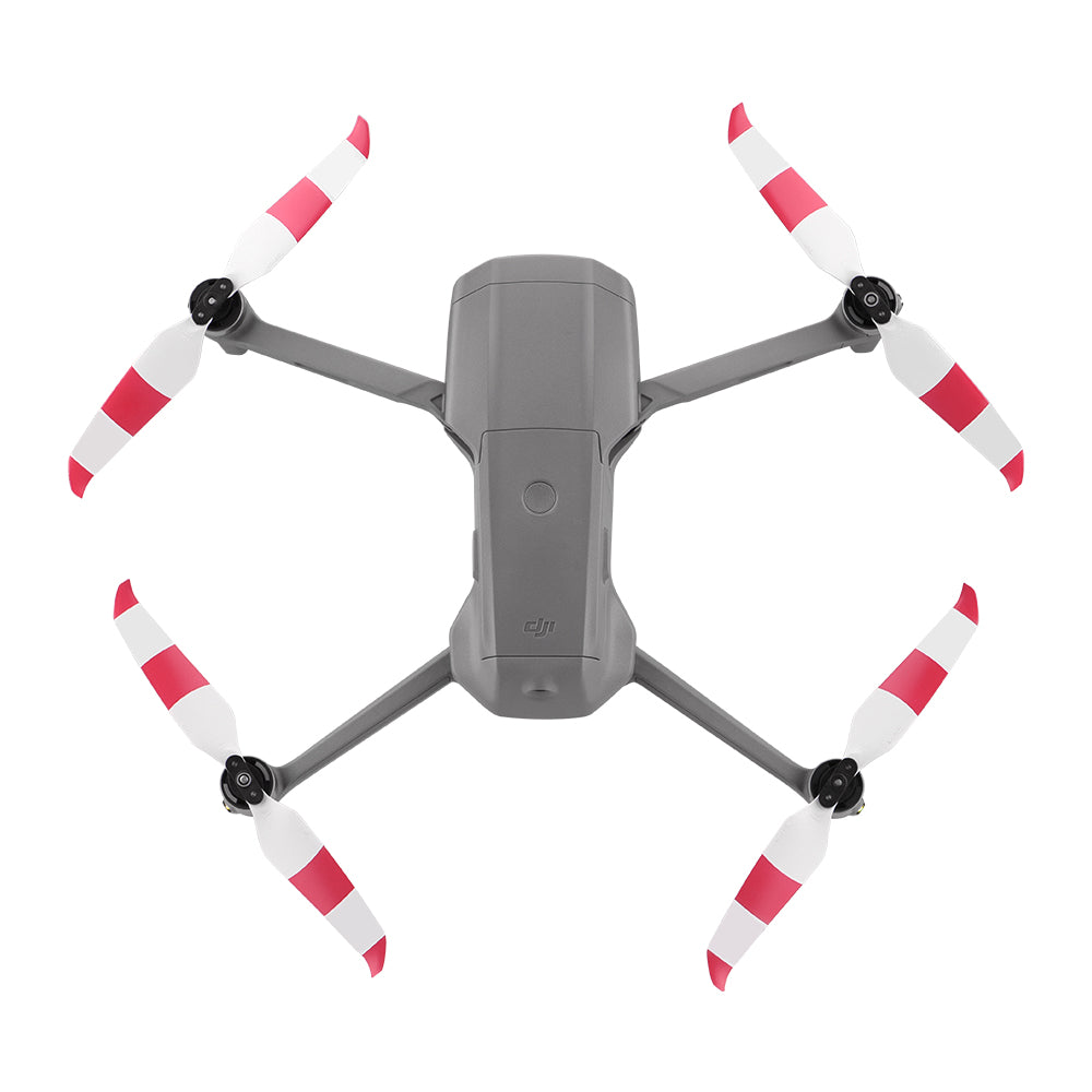 4 Pairs Propellers Quick Release Blade Props Low Noise Colored Propellers for DJI Mavic Air 2 - Red/White