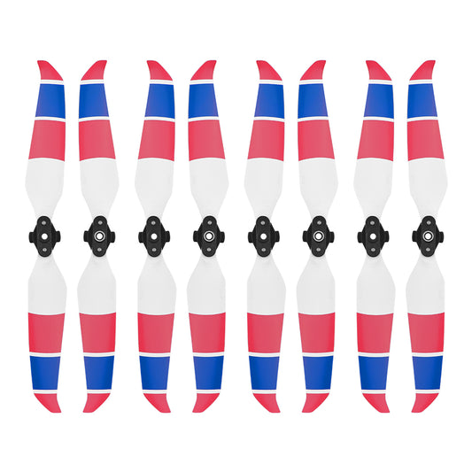 4 Pairs Propellers Quick Release Blade Props Low Noise Colored Propellers for DJI Mavic Air 2 - Red/Blue/White