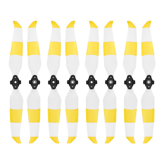 4 Pairs Propellers Quick Release Blade Props Low Noise Colored Propellers for DJI Mavic Air 2 - Yellow/White