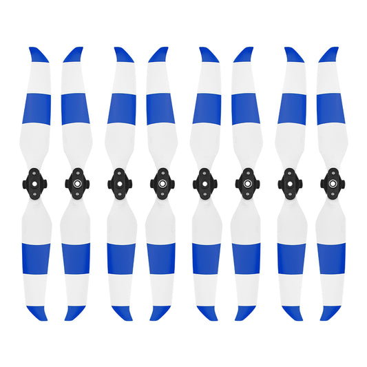 4 Pairs Propellers Quick Release Blade Props Low Noise Colored Propellers for DJI Mavic Air 2 - Blue/White