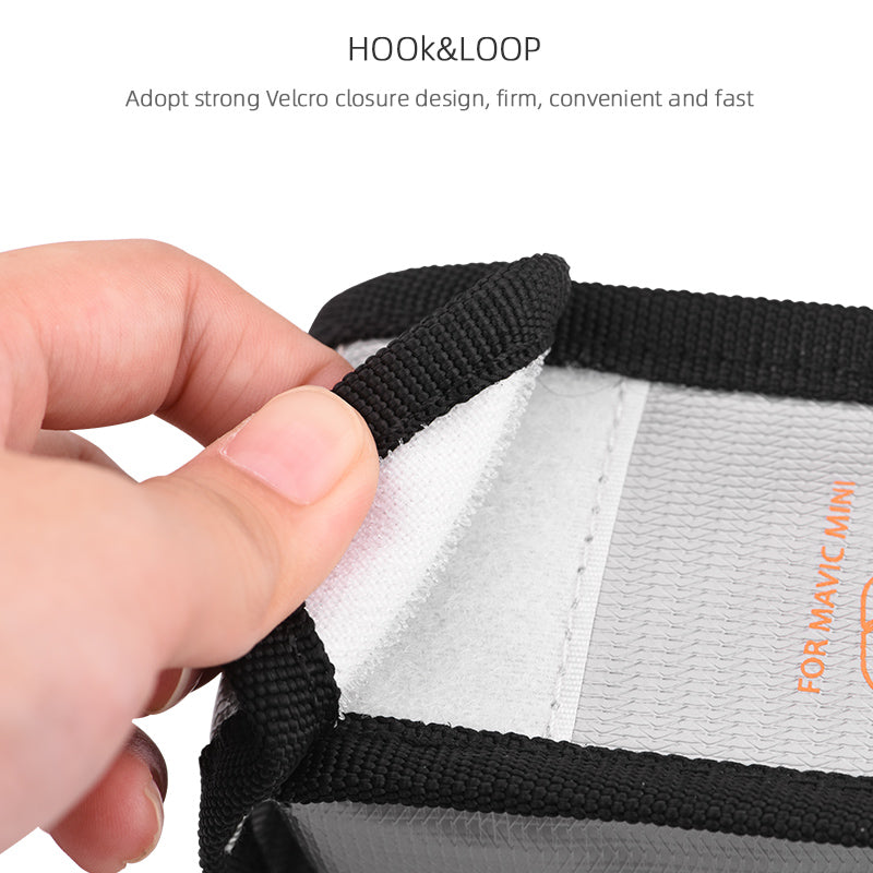 Safety Protection Lithium Battery Explosion-Proof Storage Bag for DJI Mavic Mini Drone, Size: 8.5 x 6.5 x 5cm