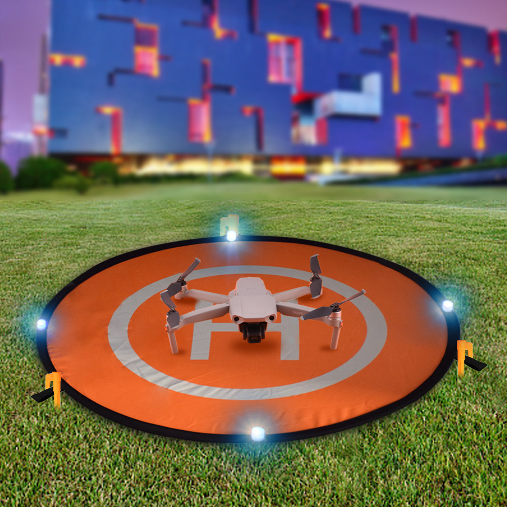 Universal Simple Drone Night Flight Light + Landing Pad 75cm Waterproof Parking Apron for DJI Mavic Air 2 Drone Accessories