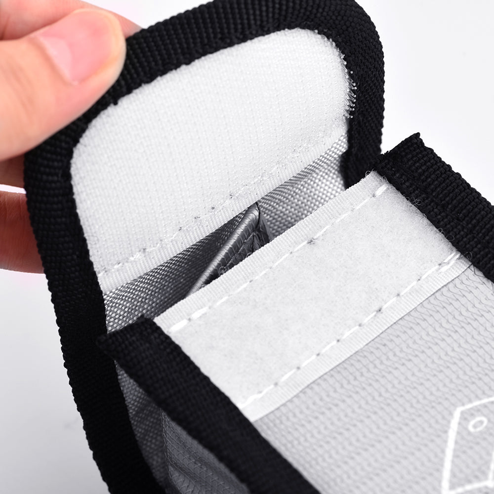 Silver Li-Po Battery Explosion-proof Safety Protection Bag for DJI Mavic Air 2 Drone, Size: 11 x 5.5 x 7cm