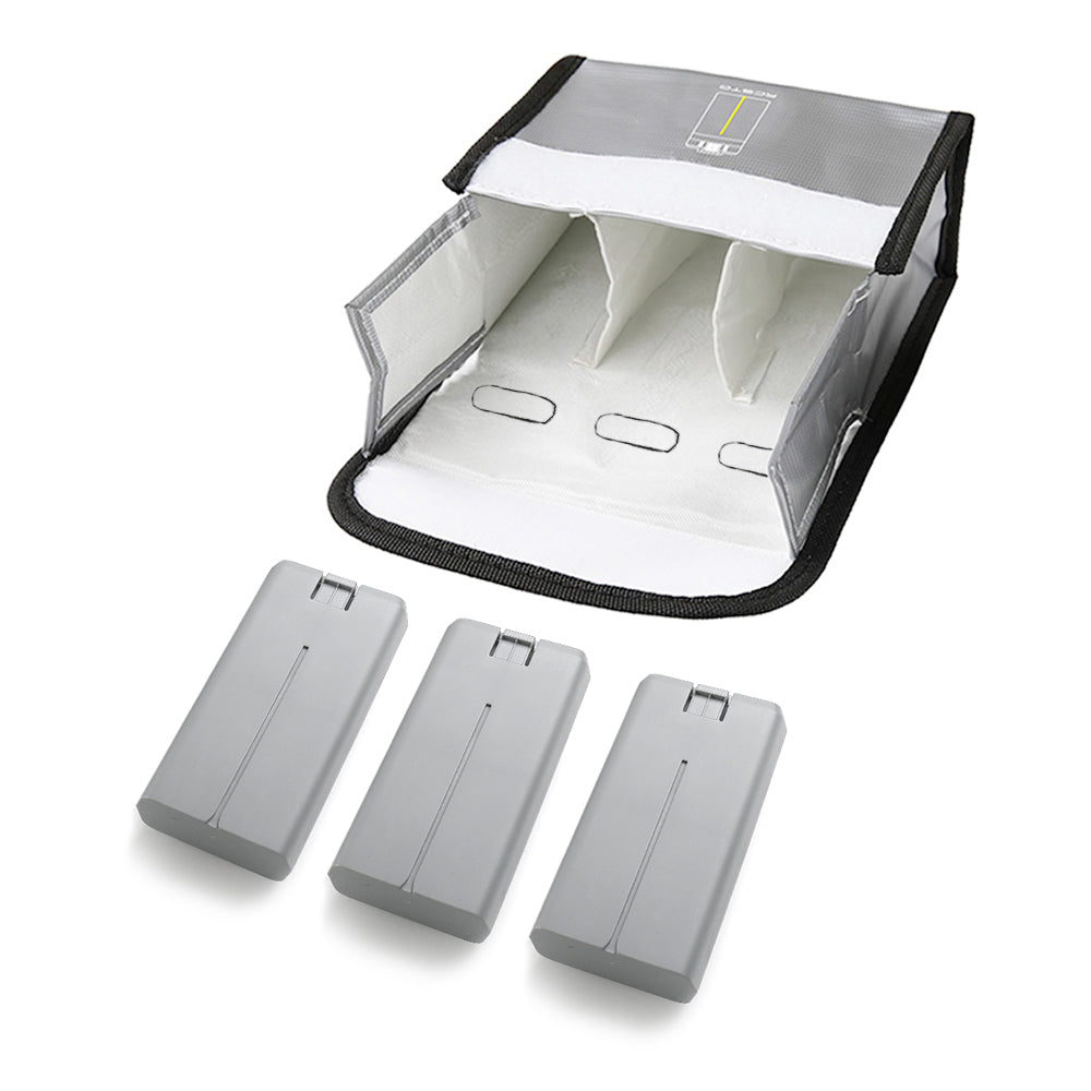RCSTQ Lithium Battery Explosion-Proof Safety Storage Bag for DJI Mavic Mini 2 Drone, Size: 8 x 11 x 4.3cm