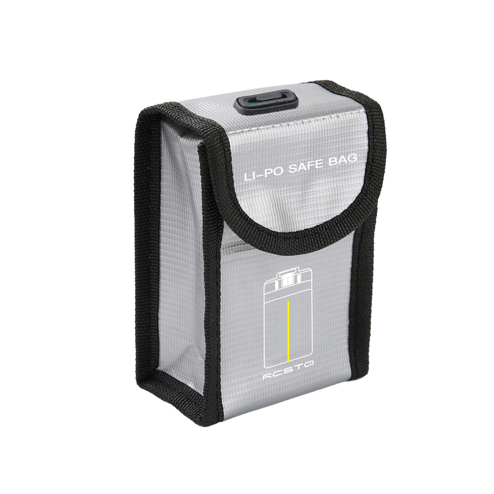 RCSTQ Safety Protection Lithium Battery Explosion-Proof Storage Bag for DJI Mavic Mini 2 Drone, Size: 8.3 x 4.3 x 6cm