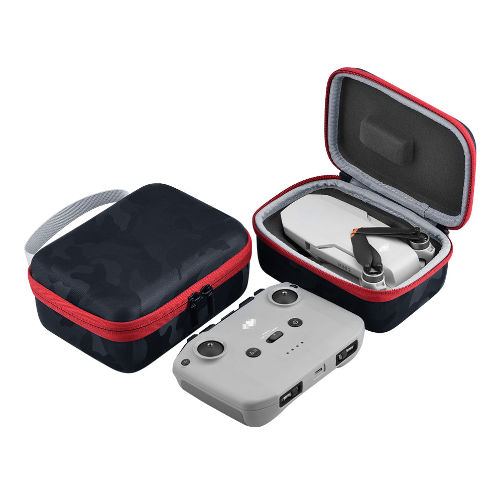 2Pcs/Set Camouflage Pattern Carrying Case Drone Body Bag + Remote Controller Storage Bag (EWB8240_3) for Mavic MINI 2 - Black