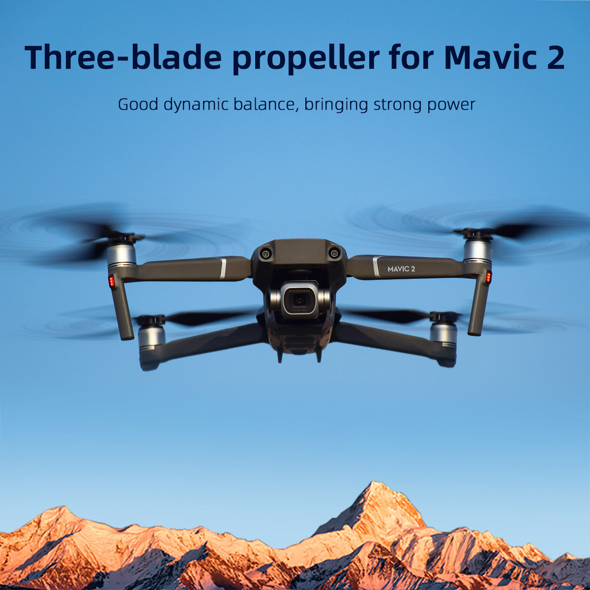 2 Pairs Low-Noise Nylon Three-Blade Propellers Accessories for DJI Mavic 2 8743F