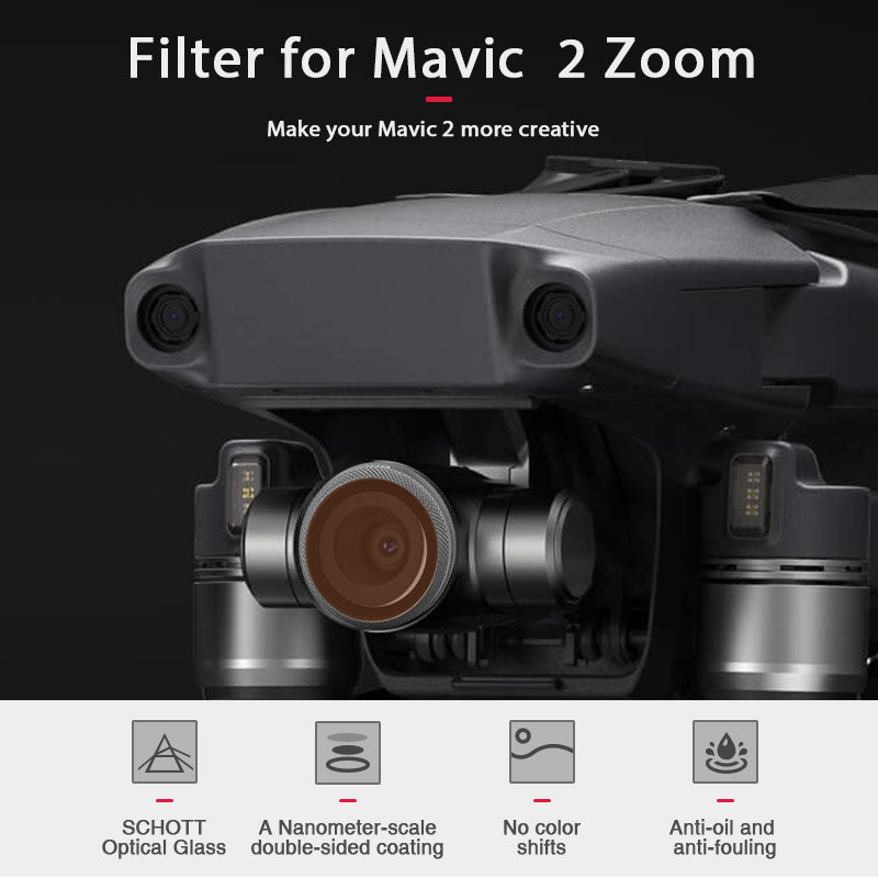6pcs UV+CPL+ND4+ND8+ND16+ND32 Lens Filter Set for DJI Mavic 2 Zoom Drone Camera Accessories