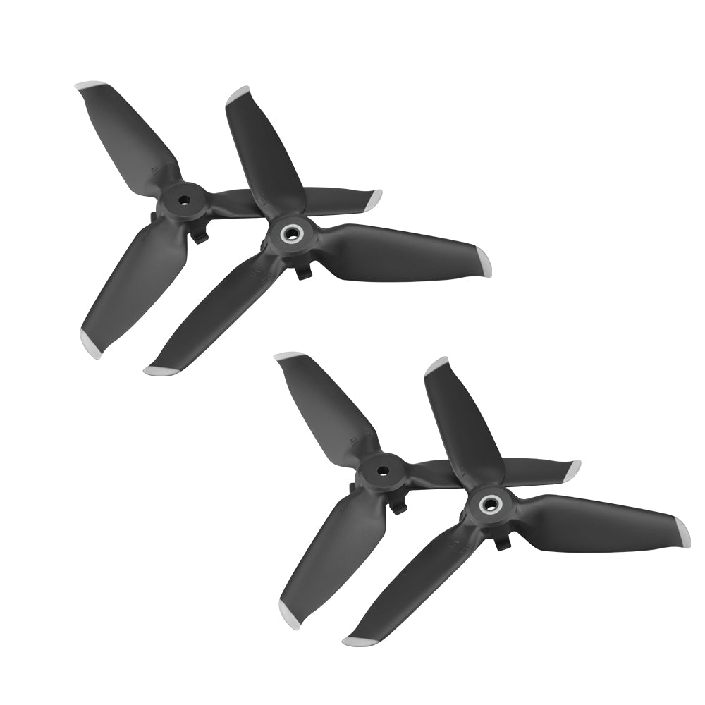 2 Pairs EWB8424_2 Replacement Propeller for DJI FPV Combo Drone Accessories - Silver Edge