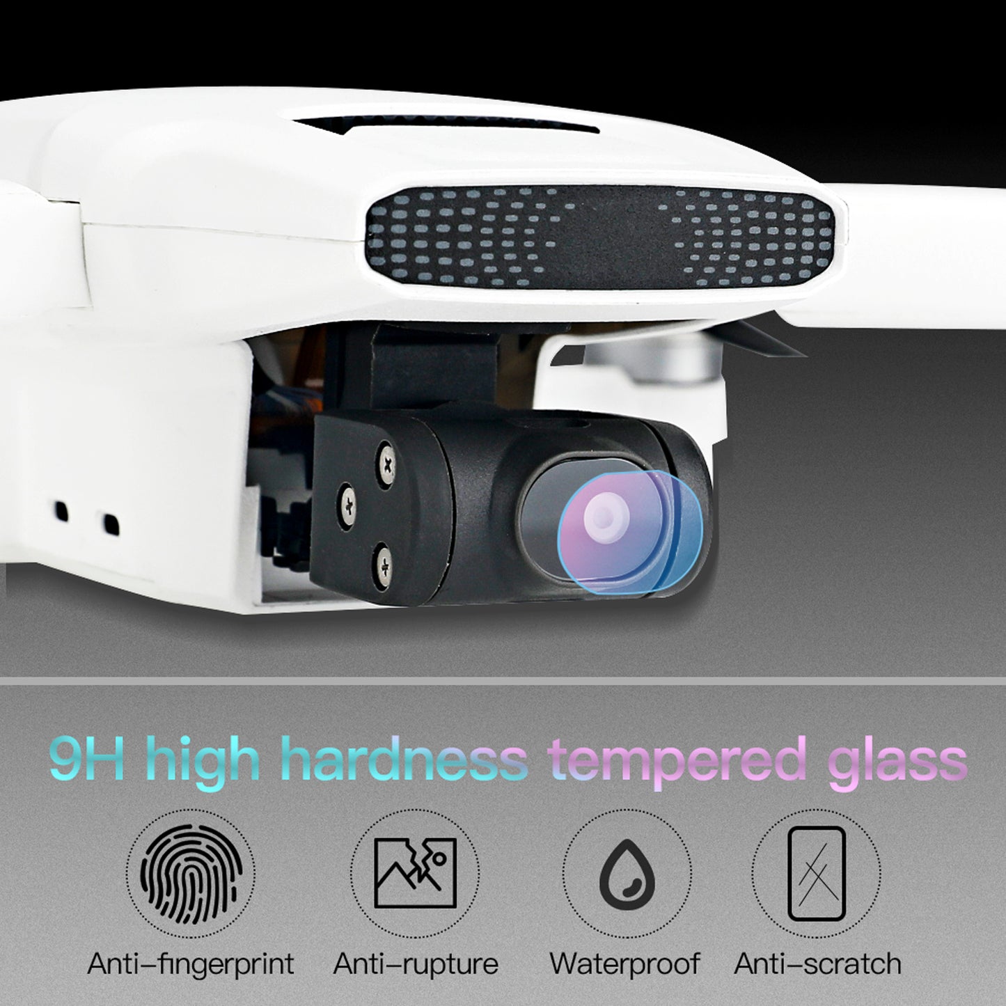 2Pcs RCSTQ HD Screen Protector Anti-Scratch Tempered Glass Lens Film for FIMI X8 Mini